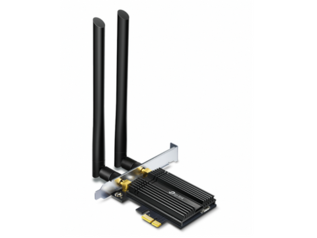 Oferta de Adaptador Wi-Fi USB - TP-Link ARCHER TX50E, AX3000, Wi-Fi 6, Bluetooth 5.0 PCle, Negro por 33,99€ en MediaMarkt