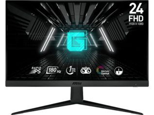 Oferta de Monitor gaming - MSI G2412F, 24", FHD, 1 ms, 180 Hz, Panel rápido IPS, Negro por 129€ en MediaMarkt