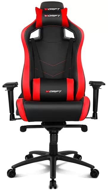 Oferta de Silla gaming - Drift DR500R, Reposabrazos 4D, Cojín cervical y lumbar, Reclinable, Giratorio por 259€ en MediaMarkt