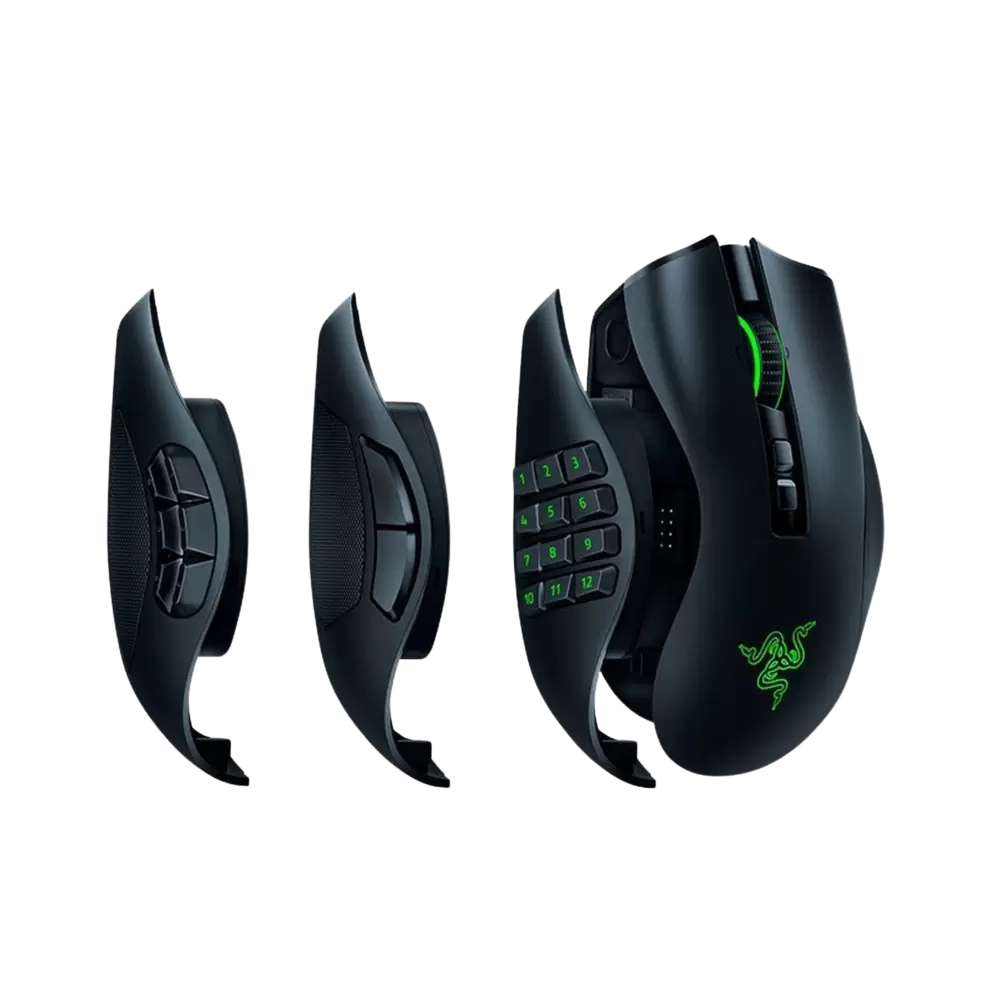 Oferta de Ratón gaming - Razer Naga Pro, Inalámbrico, 20.000 ppp, Bluetooth, Hasta 20 botones, Autonomía 150 h, Negro por 160,55€ en MediaMarkt