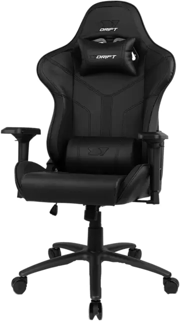 Oferta de Silla gaming - Drift DR350, Polipiel, Reposabrazos 4D, Ruedas silenciosas, Inclinación, Negro por 185,4€ en MediaMarkt