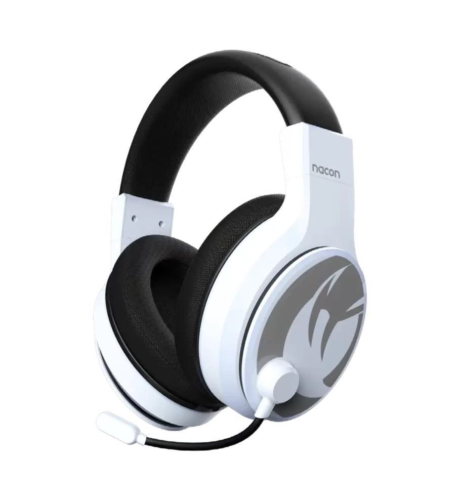 Oferta de Auriculares gaming - Nacon GH-120, Para PC, Controladores 40mm, Con micrófono ajustable, Blanco por 26,99€ en MediaMarkt