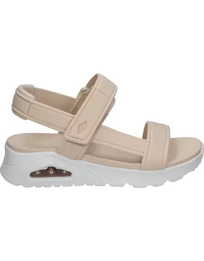 Oferta de Sandalias con cuña beige SKECHERS UNO por 54,95€ en Megacalzado