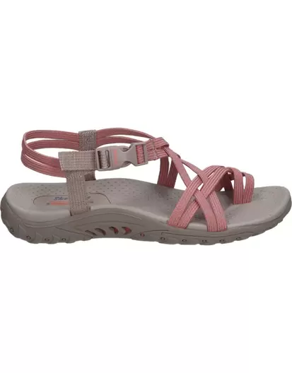 Oferta de Sandalias para mujer plana SKECHERS 163013-tpcl en rosa por 48,95€ en Megacalzado