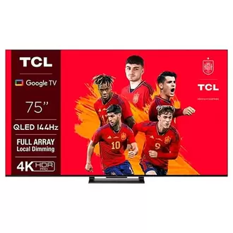 Oferta de QLED 75" 4K TCL 75C745 GOOGLE TV FULL ARRAY por 1235€ en MegaHogar