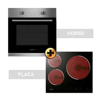 Oferta de LOTE HORNO+VITRO INFINITON HVBL70H23 INOX por 292,9€ en MegaHogar