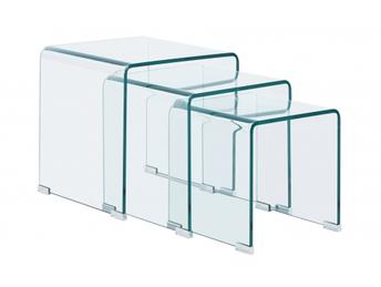 Oferta de Mesa rincón glass cristal transparente por 210€ en Merkamueble