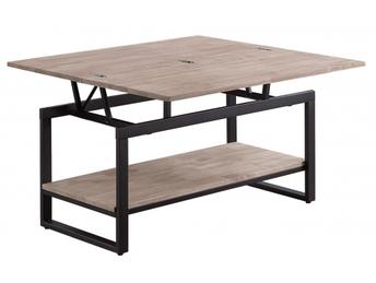 Oferta de Mesa centro elevable extensible color roble honey - negro por 225€ en Merkamueble