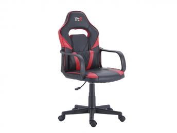 Oferta de Silla gaming giratoria y altura regulable color negro-rojo por 99€ en Merkamueble