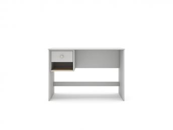 Oferta de Escritorio 1 cajón y 1 hueco color blanco-cera blanca por 158€ en Merkamueble