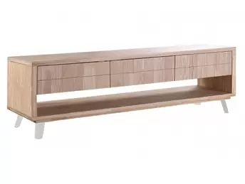 Oferta de Mueble tv color roble nordish-blanco por 389€ en Merkamueble