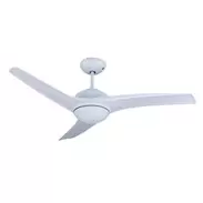 Oferta de VENTILADOR DE TECHO BLANCO CON LUZ 3 ASPAS 132CM LARRYHOUSE por 95€ en Mi Bricolaje