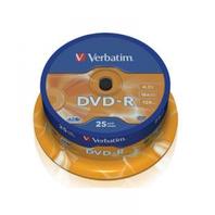 Oferta de PACK VERBATIM DVD-R 25 UNIDADES SPINDLE 4.7GB 16X por 22,8€ en Microsshop