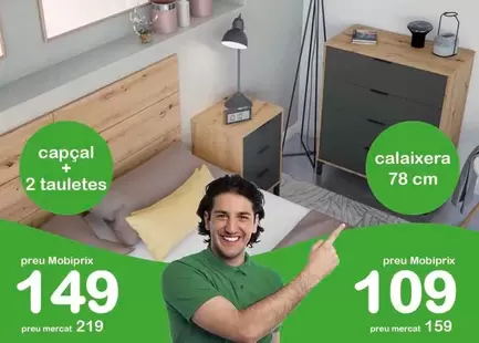 Oferta de Conjunto para dormitorio de matrimonio modelo Olde por 149€ en Mobiprix