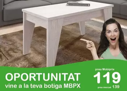 Oferta de Mesa de centro elevable Sant Cugat por 119€ en Mobiprix