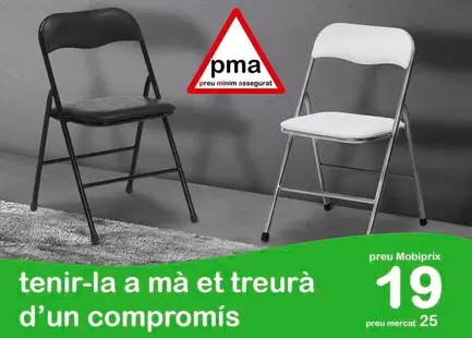 Oferta de Silla metálica plegable modelo Gracia por 19€ en Mobiprix