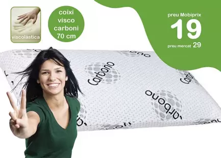 Oferta de Almohada visco con carbono activo Vilafranca por 19€ en Mobiprix