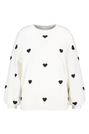 Oferta de Suéter con patrón de corazones por 39,99€ en MS Mode