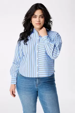 Oferta de Blusa corta a rayas por 39,99€ en MS Mode