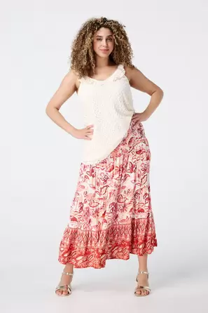 Oferta de Falda con cinturilla fruncida por 34,99€ en MS Mode