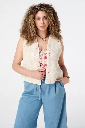Oferta de Cárdigan con bordado por 39,99€ en MS Mode