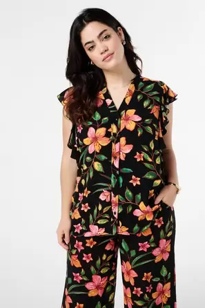Oferta de Top con estampado floral por 34,99€ en MS Mode