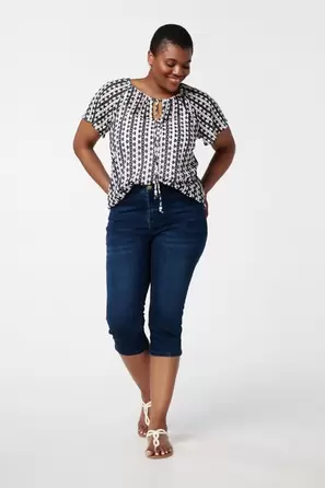Oferta de Vaqueros capri elásticos por 44,99€ en MS Mode