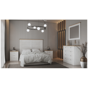 Oferta de Dormitorio Kansas con cómoda por 799€ en Muebles Franco