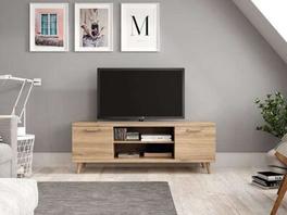 Oferta de Mueble TV nórdico con estantes por 229€ en Muebles Hipopótamo