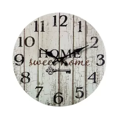 Oferta de RELOJ PARED MADERA ø34CM por 7,8€ en Muebles Hnos. García