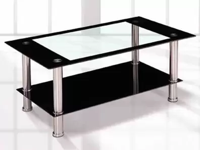 Oferta de MESA CENTRO FIJA T/CRISTAL “ELBA” NEGRO por 45€ en Muebles Hnos. García