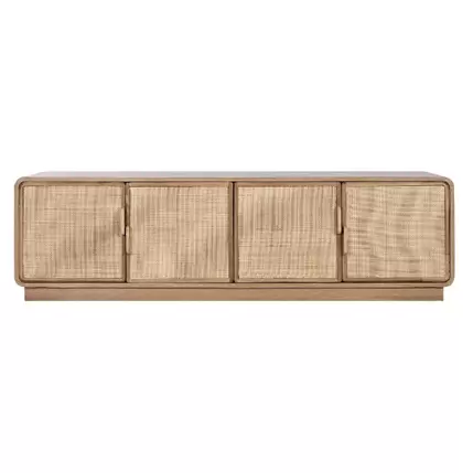 Oferta de Aparador de 4 puertas de roble y ratán MADEIRA por 999,2€ en Muebles Rey