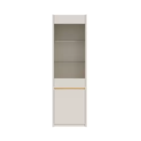 Oferta de Vitrina 2 puertas batiente con luces led integradas OSLO por 366,75€ en Muebles Rey