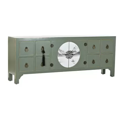 Oferta de Mueble tv oriental verde AKIRA por 196€ en Muebles Rey