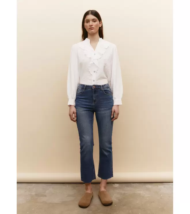 Oferta de JEANS WIDE LEG CROPPED por 22,95€ en Mulaya