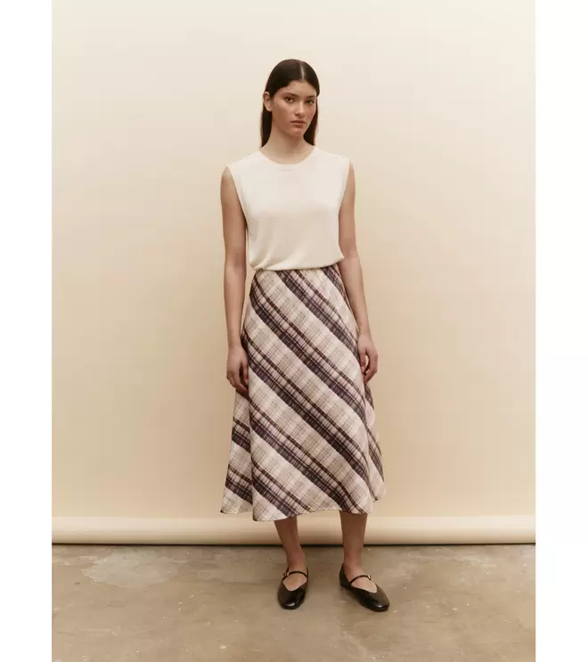 Oferta de FALDA ESTAMPADO CUADROS por 22,95€ en Mulaya