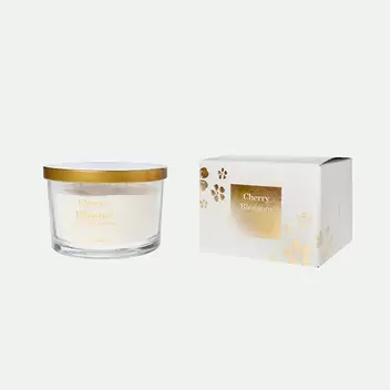 Oferta de Vaso vela 3 mechas cherry blossom special edition por 19,99€ en Muy Mucho