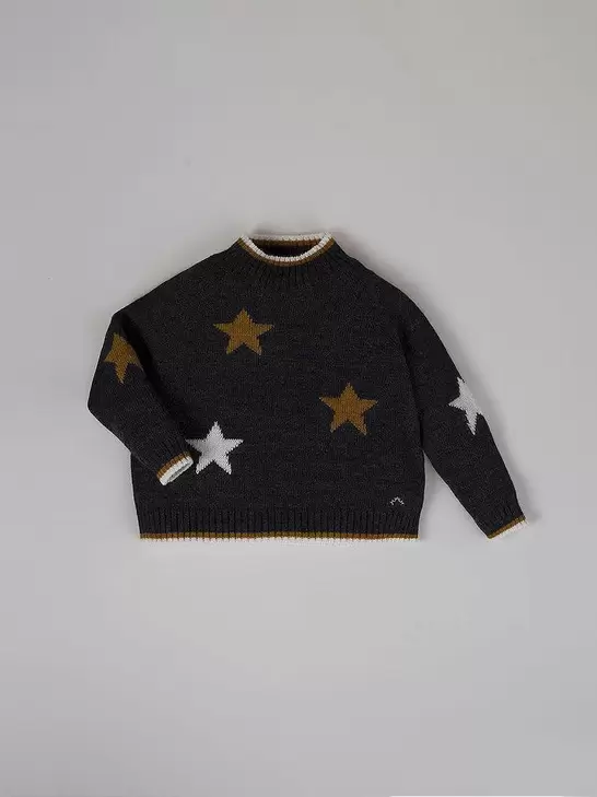 Oferta de Jersey intarsia estrella contraste gris por 103,9€ en Nanos