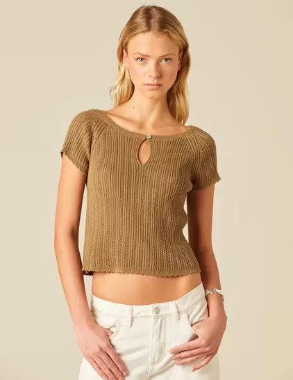 Oferta de TOP PUNTO CALADO WALNUT por 31,99€ en Nícoli