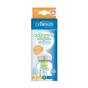 Oferta de DR BROWNS BIBERÓN OPTION+ BOCA ANCHA/LARGA 150 ml por 10,99€ en NutriTienda