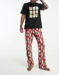 Oferta de Pijama con estampado de coronas de Navidad de Chelsea Peers por 13€ en Asos