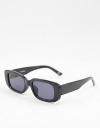 Oferta de Gafas de sol negras cuadradas de tamaño medio de ASOS DESIGN por 9,09€ en Asos