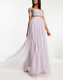 Oferta de Falda larga lila de tul de Beauut por 36,89€ en Asos