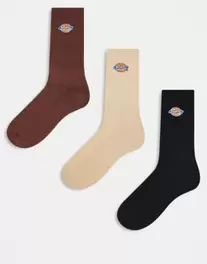 Oferta de Pack de 3 pares de calcetines deportivos de tonos marrones Valley Grove de Dickies por 20€ en Asos