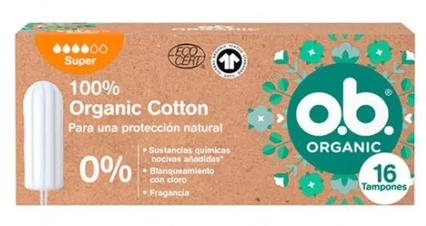 Oferta de O.b. Tampones Orgánicos Súper 16 uds                                                      16 uds por 5,69€ en Atida MiFarma