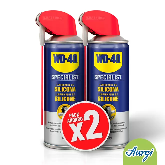 Oferta de Pack 2 WD40 Specialist Lubricante de Silicona en formato Doble Acción de 400ml por 25,48€ en Aurgi