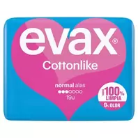 Oferta de EVAX COTTONLIKE Compreses normals amb ales por 3,15€ en BonpreuEsclat