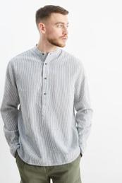 Oferta de Camisa - regular fit - cuello mao - mezcla de lino - de rayas por 25,99€ en C&A