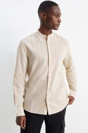 Oferta de Camisa - regular fit - cuello mao - mezcla de lino - de rayas por 29,99€ en C&A