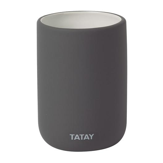 Oferta de Vaso portacepillos TATAY Serie Soft gris antracita por 8,95€ en Cadena88
